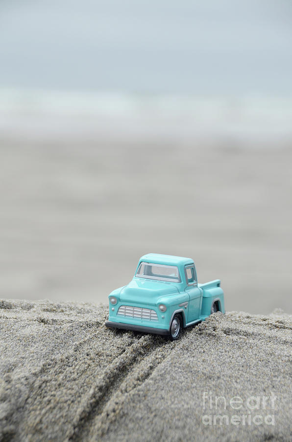 Toy Pickup Truck at the Beach Photograph by Jill Battaglia