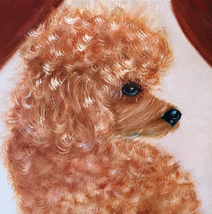 Toy Poodle  Painting by Donna Painter