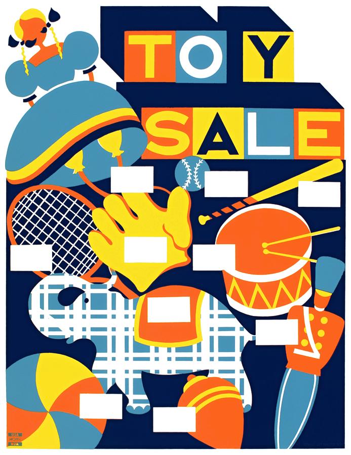Toy sale WPA poster 1939 Painting by Vincent Monozlay