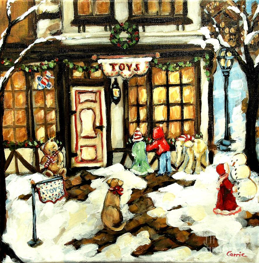 Toy Store Painting by Carrie Joy Byrnes
