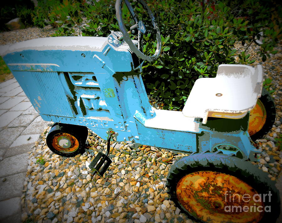 Toy Tractor Mixed Media by Susan Lafleur