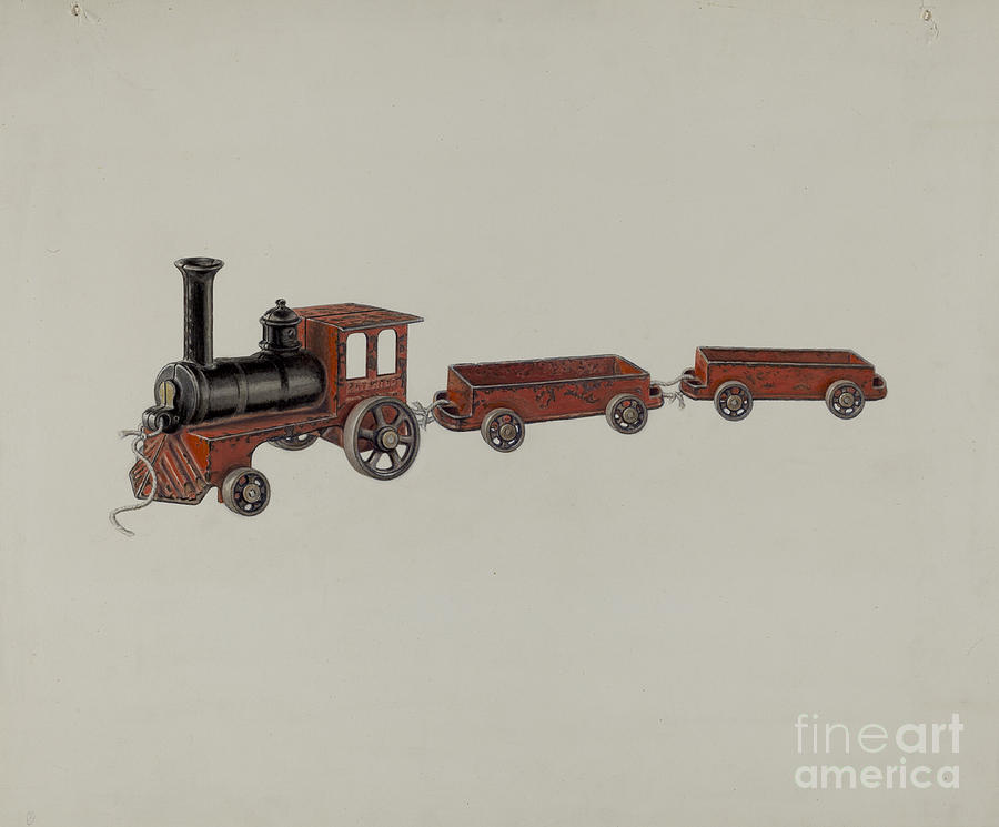 Contour Drawing Of The Little Toy Train Stock Photo, Picture and Royalty  Free Image. Image 17154819.