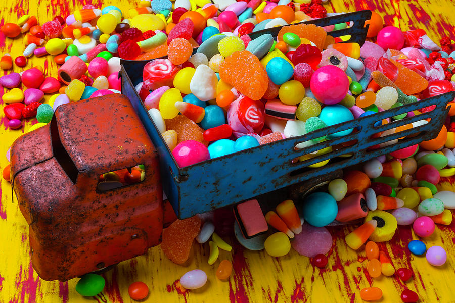 Toy Truck Full Of Candy Photograph by Garry Gay