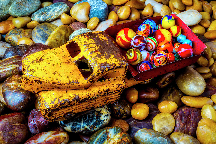 Toy Truck With Marbles Photograph by Garry Gay
