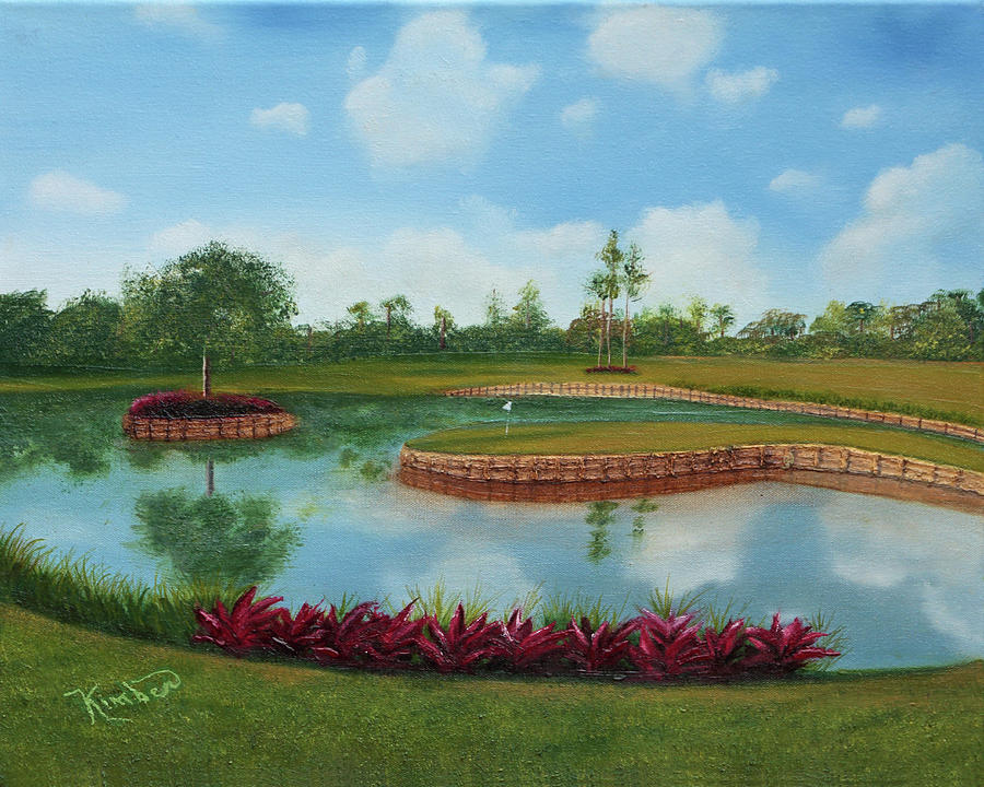 TPC Sawgrass 17th Hole Painting by Kimber Butler