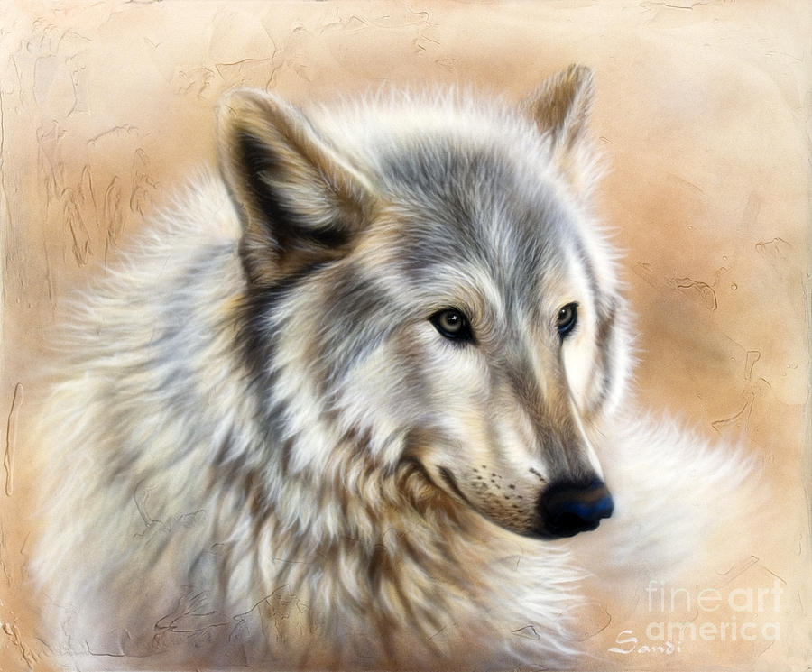 Wildlife Painting - Trace by Sandi Baker