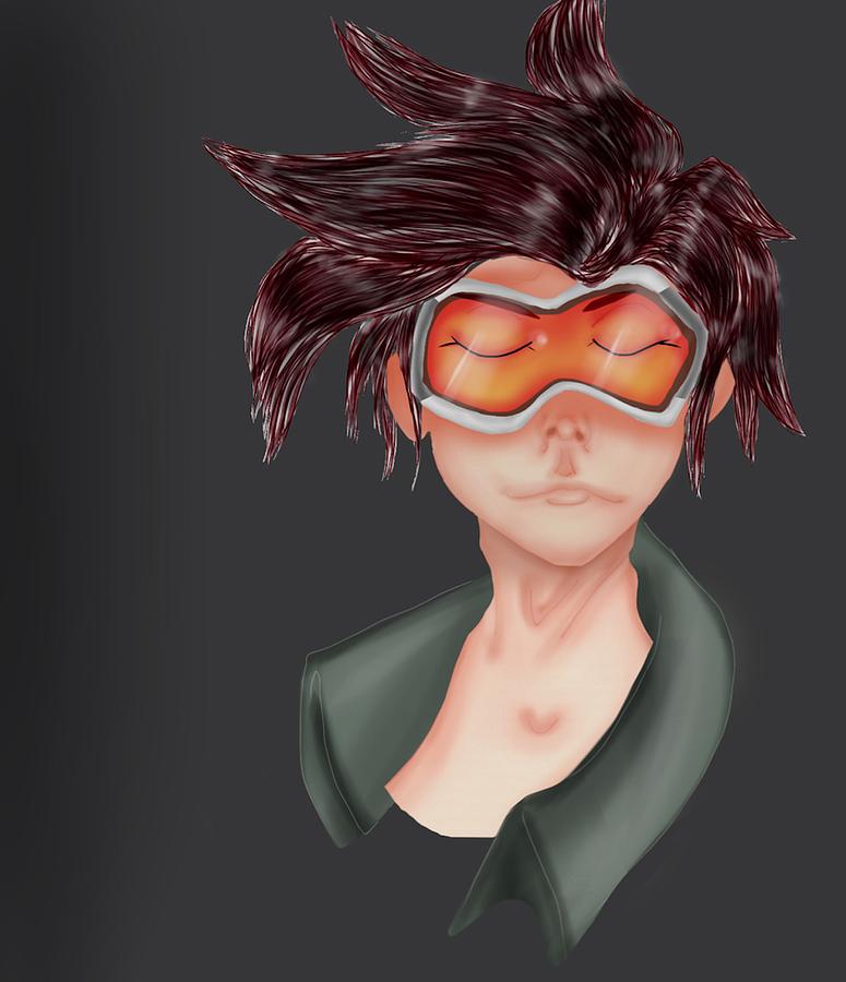 Tracer Overwatch Fanart Digital Art By Moath Ahmed Fine Art America 5736