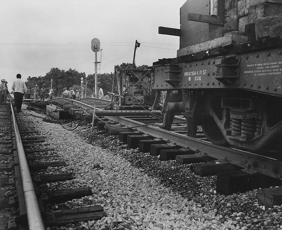Track Machines at Work - 1957 Photograph by Chicago and North Western Historical Society