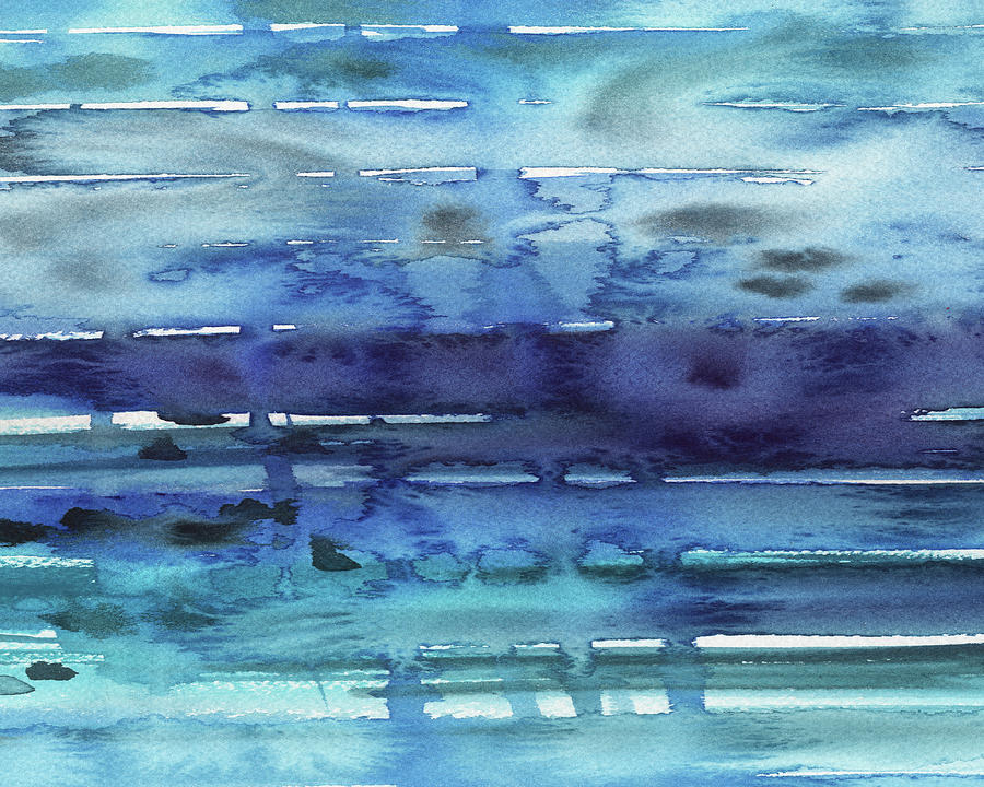 Abstract Painting - Abstract Seascape Reflections by Irina Sztukowski