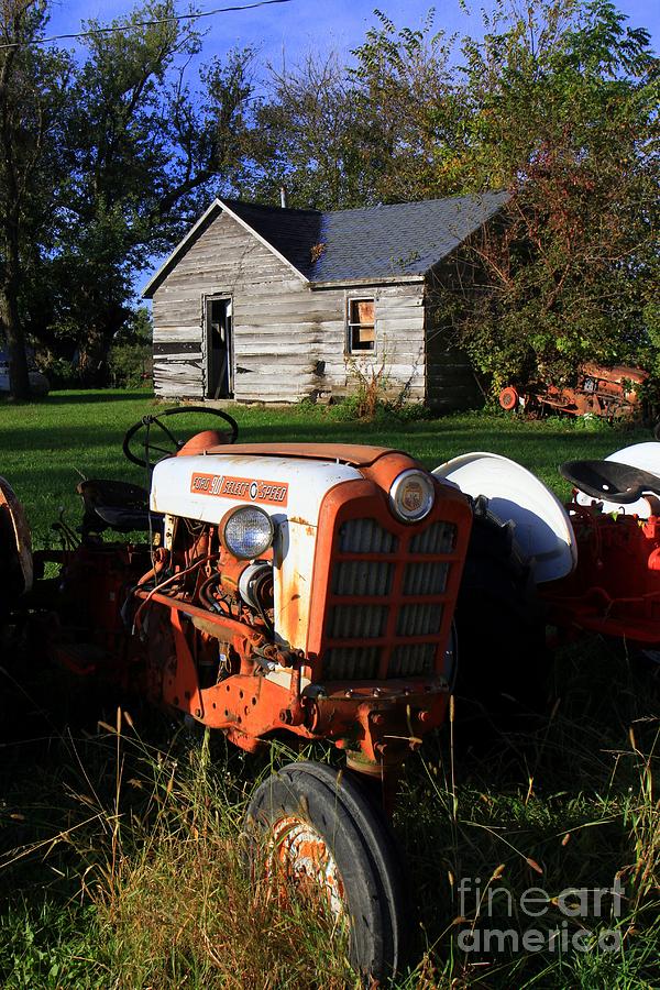 Fall Photograph - Tractor and Shed by Rick Rauzi