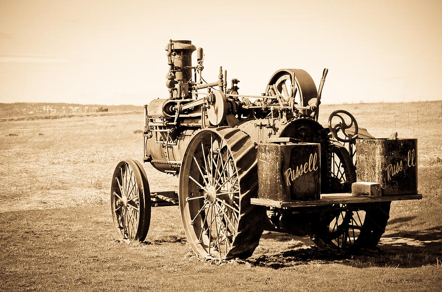 Vintage Photograph - Tractor by Athena Mckinzie