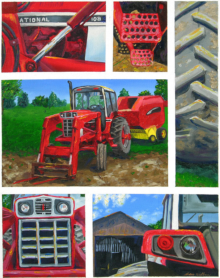 Tractor Painting - Tractor Collage 1 by Aaron Wilbers Tractor Painting - Tractor Collage 1 by Aaron Wilbers