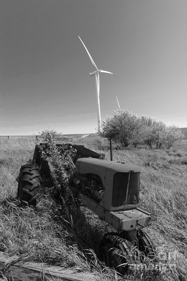 Tractor in the Wind Photograph by Rick Rauzi