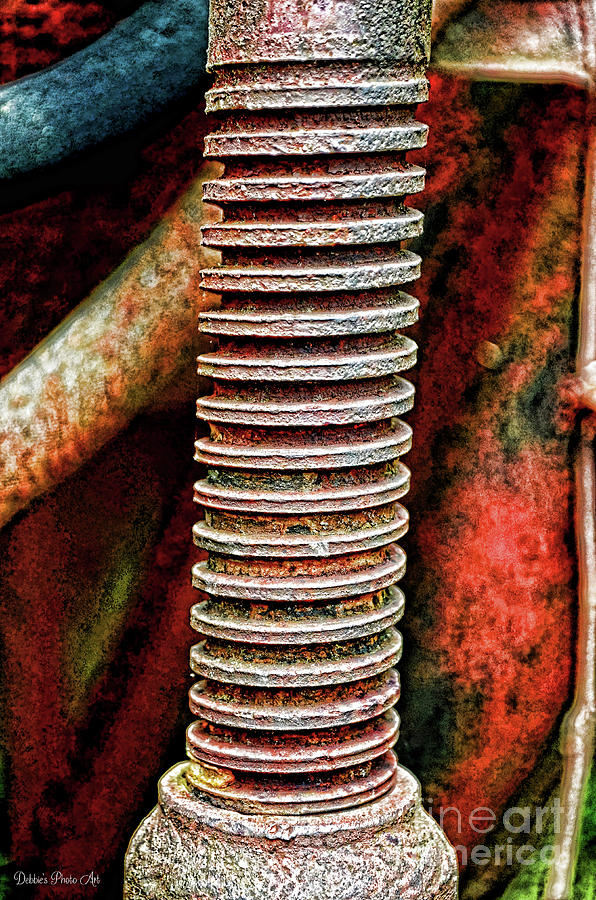 Tractor Parts, Screw, gritty Photograph by Debbie Portwood