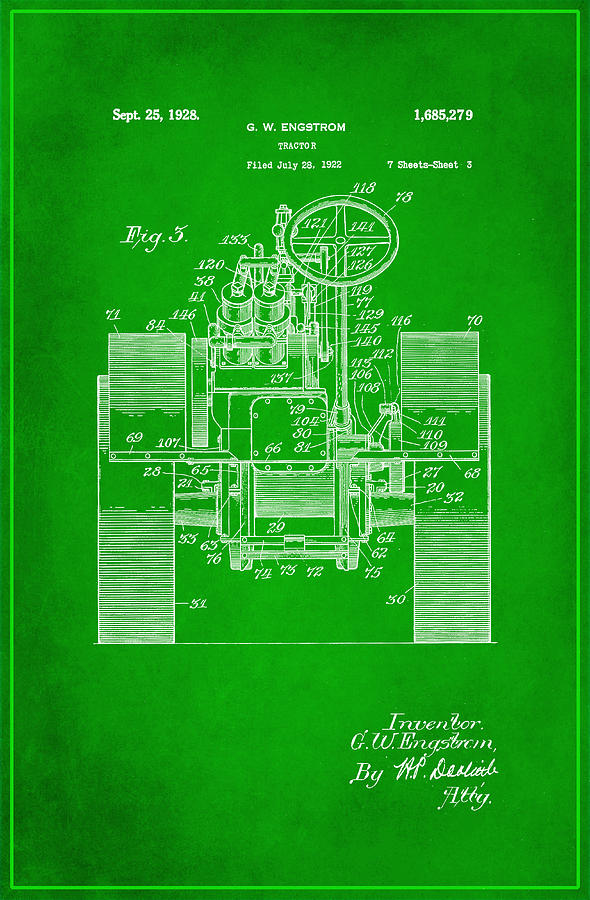 Leonardo Da Vinci Mixed Media - Tractor Patent Drawing 4b by Brian Reaves