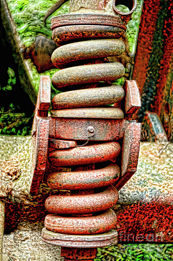 Tractor Spring - Gritty Photograph by Debbie Portwood