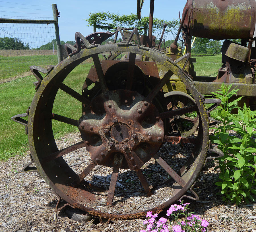 Tractor Wheel Photograph by Kathy Kelly
