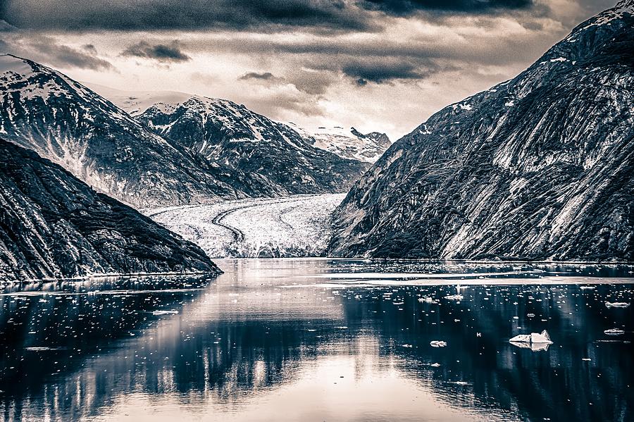 Tracy arm fjord glacier near juneau alaska Photograph by Alex Grichenko