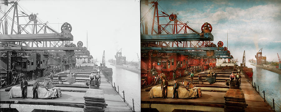Trade - Its Iron ore its nothing 1900 - Side by Side Photograph by Mike Savad