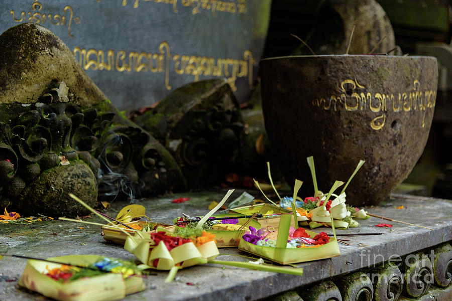 Traditional Balinese Offering at Tirta Empul Water Temple, Bali, Indonesia by Global Light Photography - Nicole Leffer Traditional Balinese Offering at Tirta Empul Water Temple, Bali, Indonesia by Global Light Photography - Nicole Leffer
