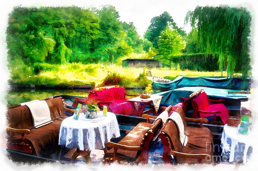 Traditional Boats in The Spreewald Digital Art by Eva Lechner