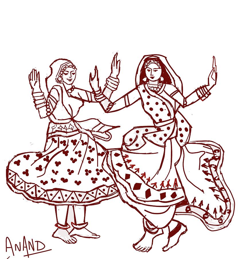 Traditional Dancers Digital Art by Anand Swaroop Manchiraju | Fine Art ...