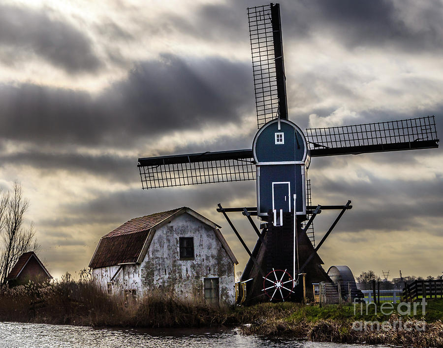 Traditional Dutch Windmill Photograph by Alexandre Rotenberg - Fine Art ...