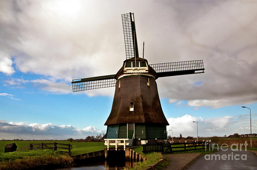 Traditional Dutch Windmill near Volendam  Photograph by Silva Wischeropp