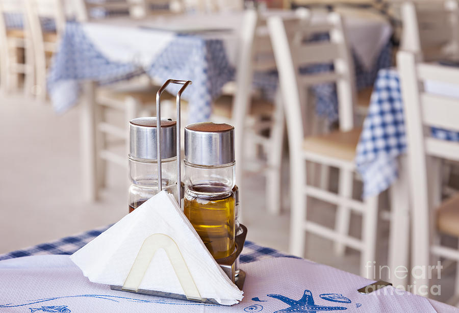 Traditional greek taverna detail Photograph by Sophie McAulay