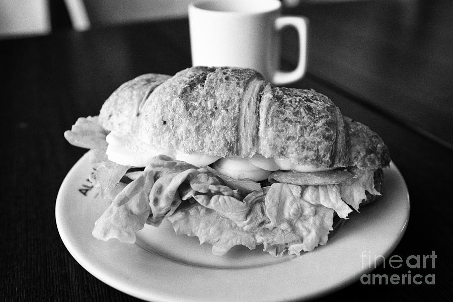 Traditional Icelandic Sandwich Filling Of Salmon Egg And Salad In Cafe ...