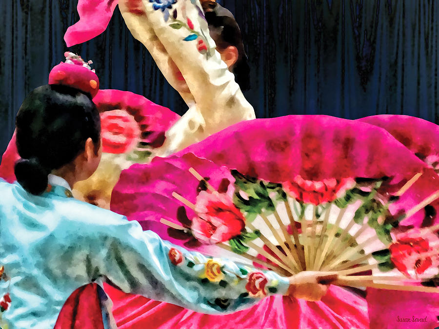 Traditional Korean Fan Dance Photograph by Susan Savad