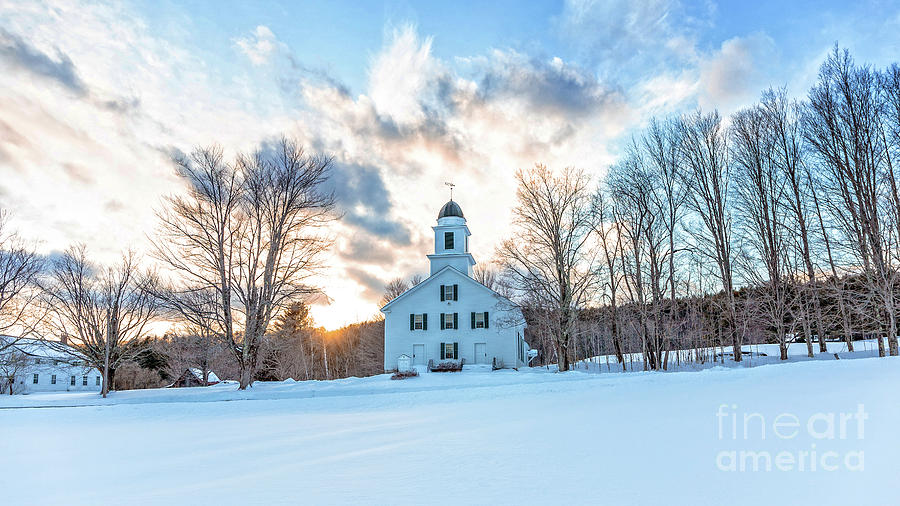 Traditional New England White Church Etna New Hampshire Photograph by Edward Fielding