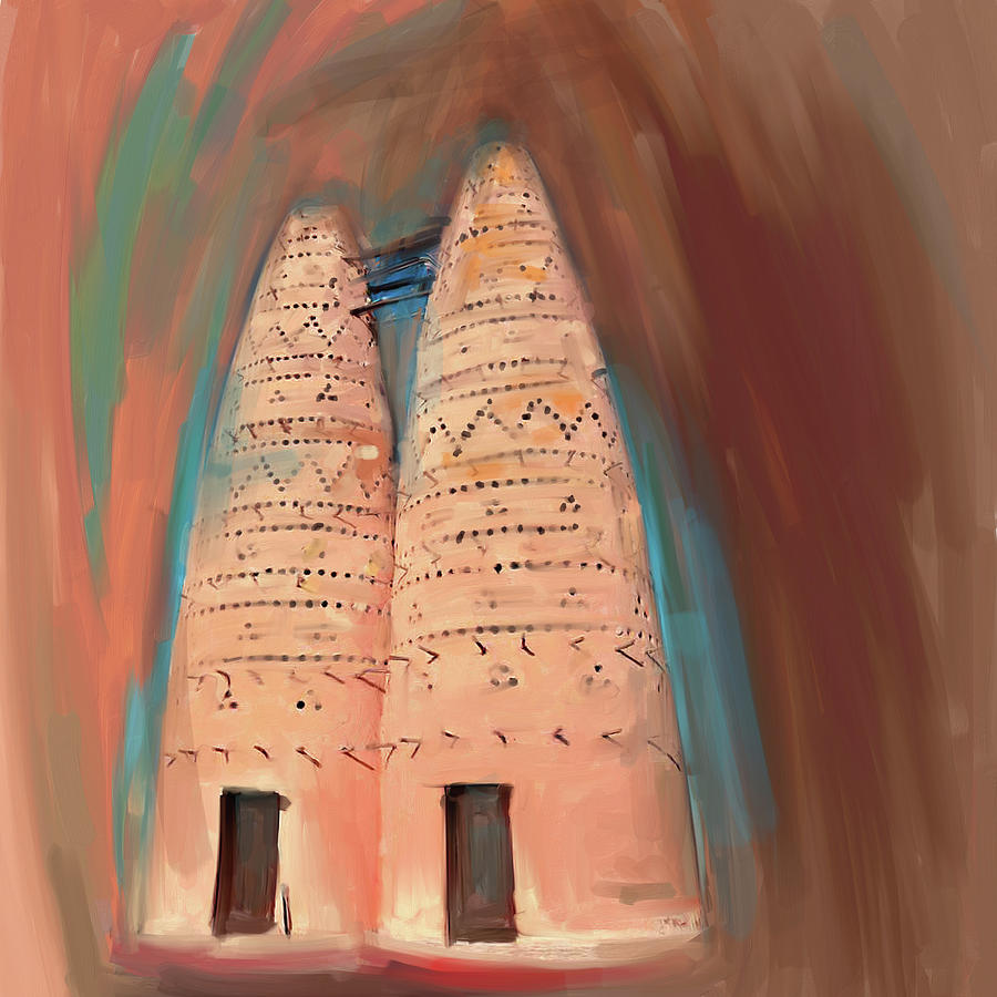 Traditional Pigeon Houses 676 3 Painting by Mawra Tahreem
