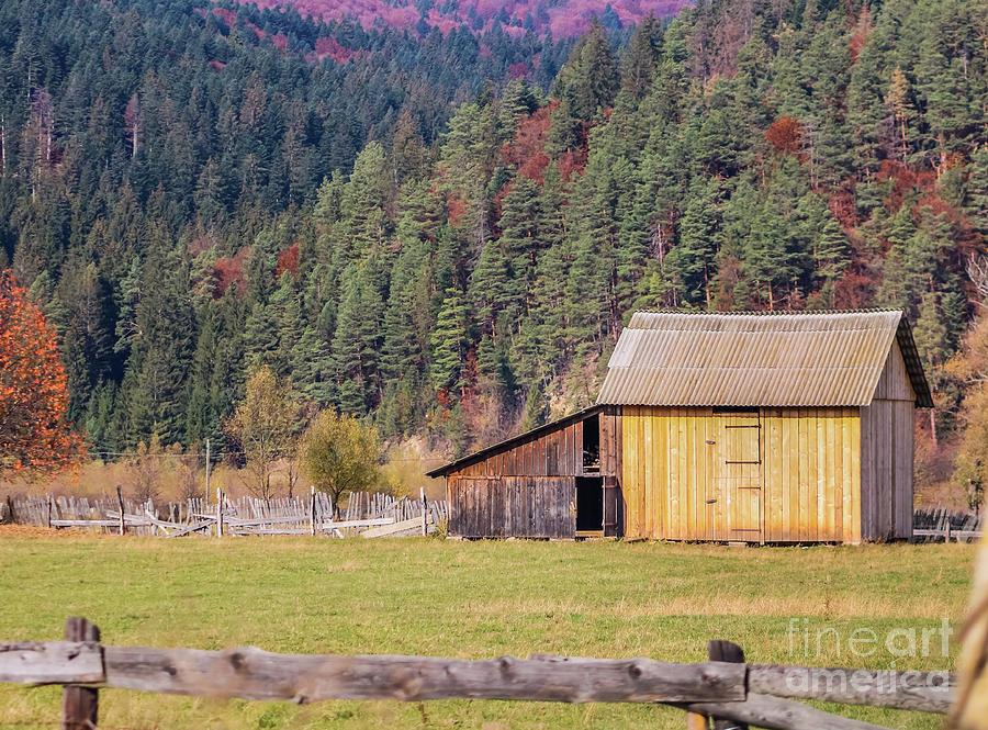 Traditional romanian hay barn  Photograph by Claudia M Photography