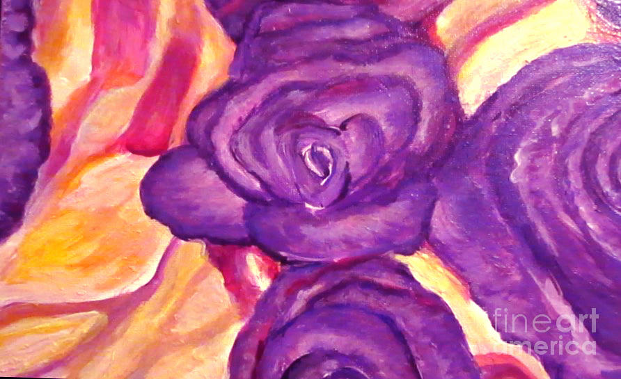 Traditional Roses with a Pop Art Twist Painting by Kimberlee Baxter