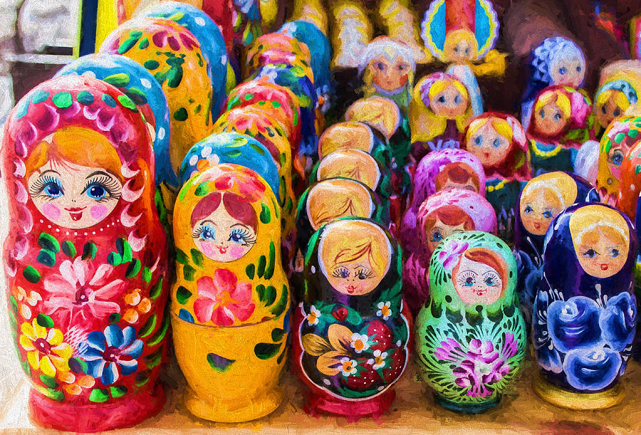 Traditional Russian Matrushka Nesting Puzzle Dolls Photograph by John Williams