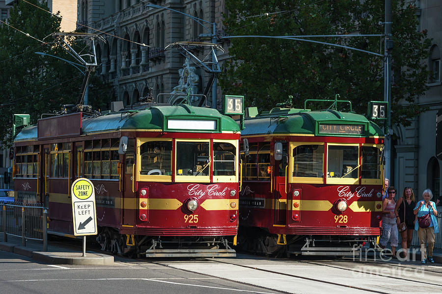 Traditional Trams in Melbourne Photograph by Andrew Michael