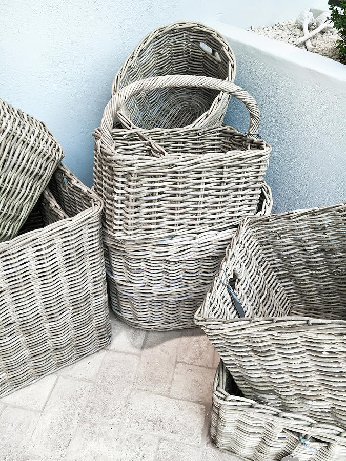 Traditional wicker baskets Photograph by Tom Gowanlock