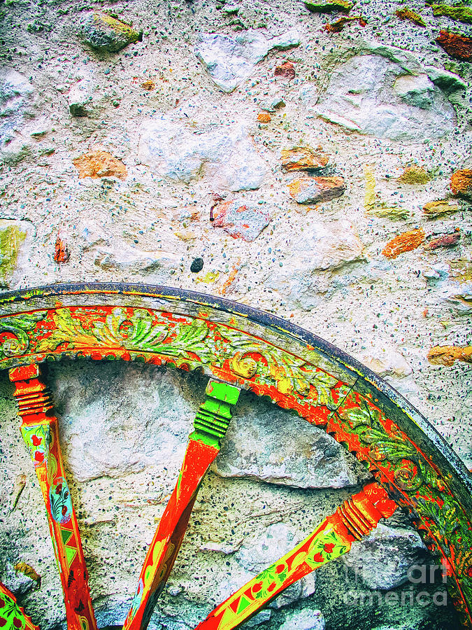 Traditional Sicilian cart wheel detail Photograph by Silvia Ganora