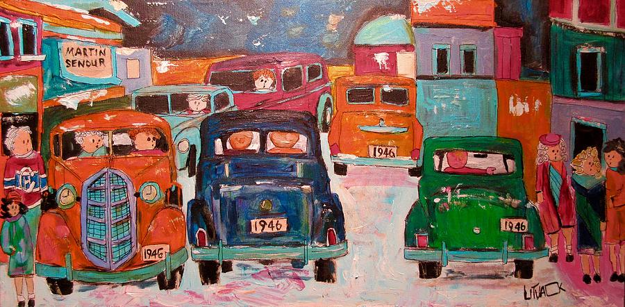 Traffic Everywhere 1946 Painting by Michael Litvack