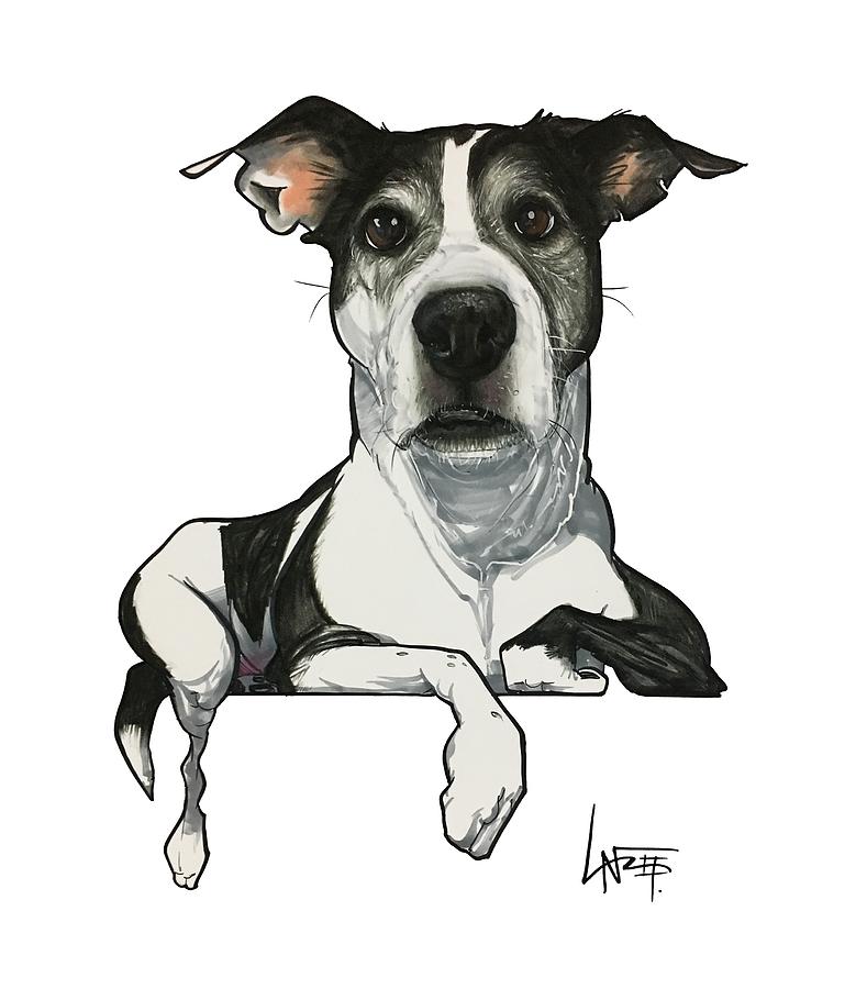 Pet Portrait Drawing - Trafton 3369 by John LaFree