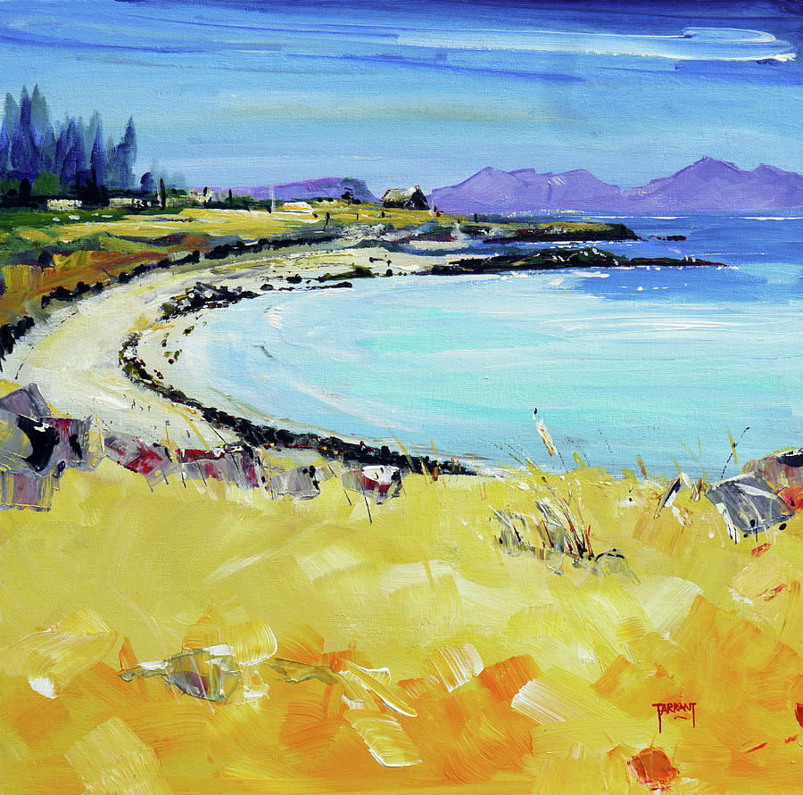 Mountain Painting - Traigh Bay, Arisaig. by Peter Tarrant