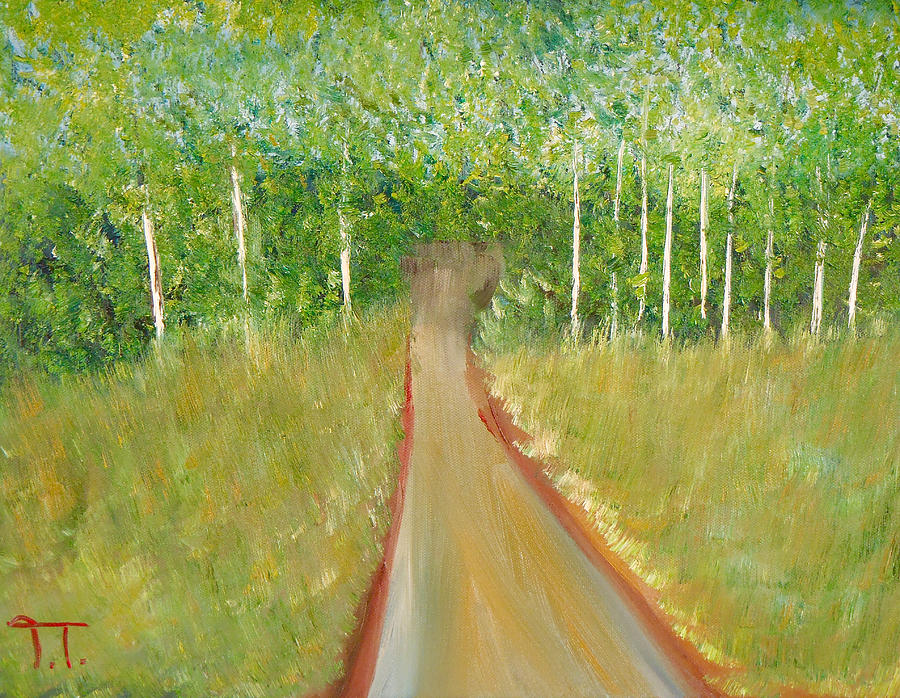 Trail at Gooseberry Painting by Troy Thomas