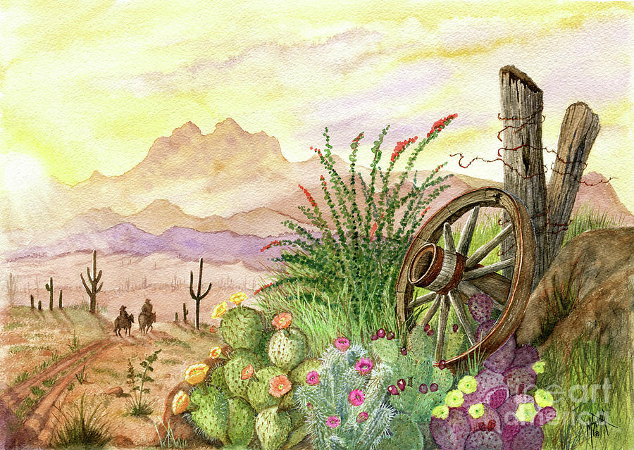 Trail At Sunrise Painting by Marilyn Smith