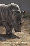 Rhino Painting - Trail Blazer - White Rhino by Rebecca Latham Rhino Painting - Trail Blazer - White Rhino by Rebecca Latham