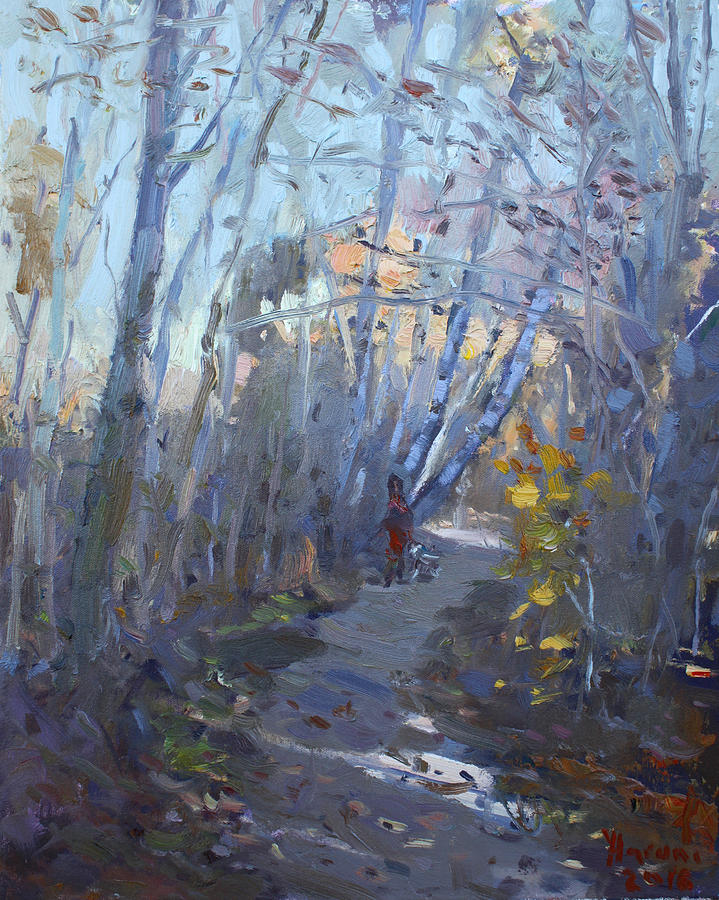 Trail Painting - Trail in Silver Creek Valley by Ylli Haruni Trail Painting - Trail in Silver Creek Valley by Ylli Haruni