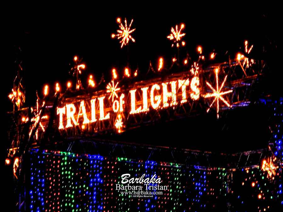 Trail of Lights # 7301 Photograph by Barbara Tristan
