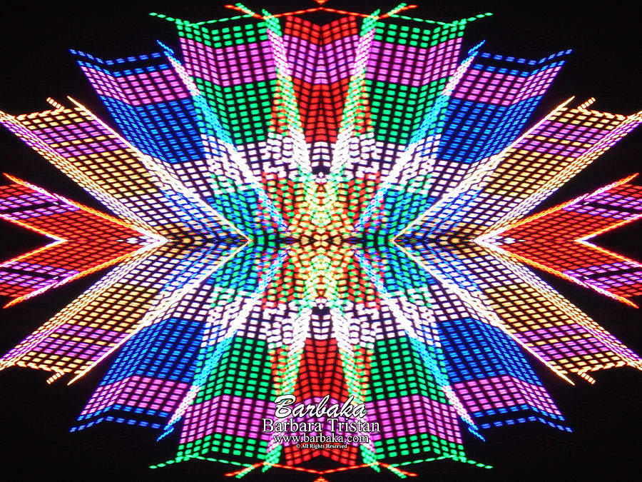 Abstract Photograph - Trail of Lights #7346_2 by Barbara Tristan