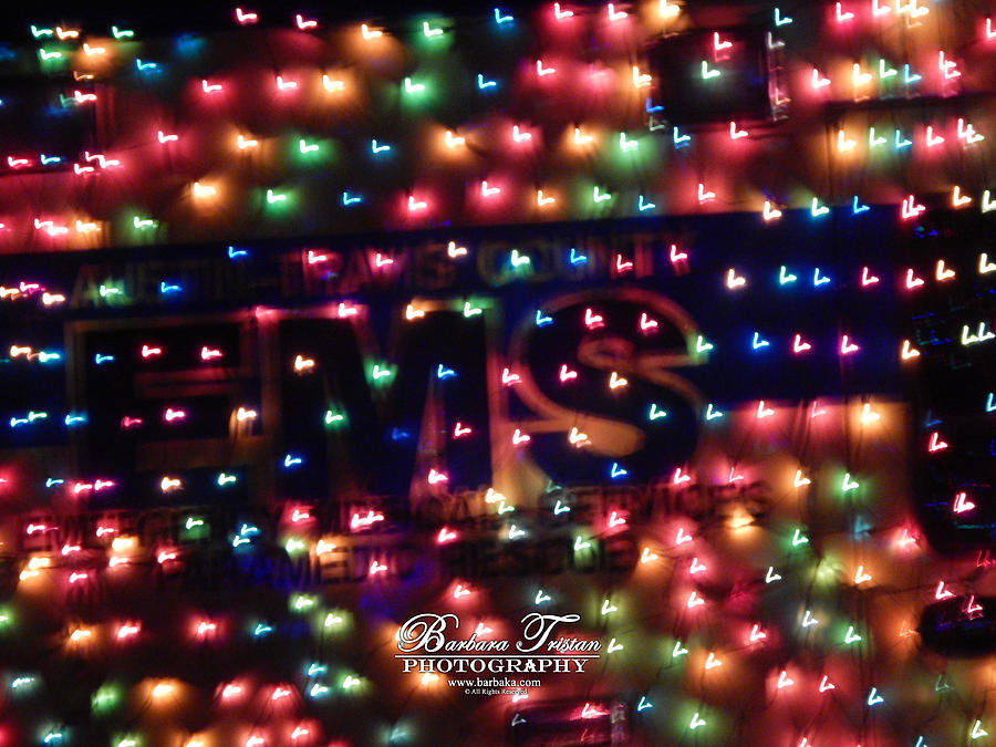 Trail of Lights #7379 EMS Photograph by Barbara Tristan