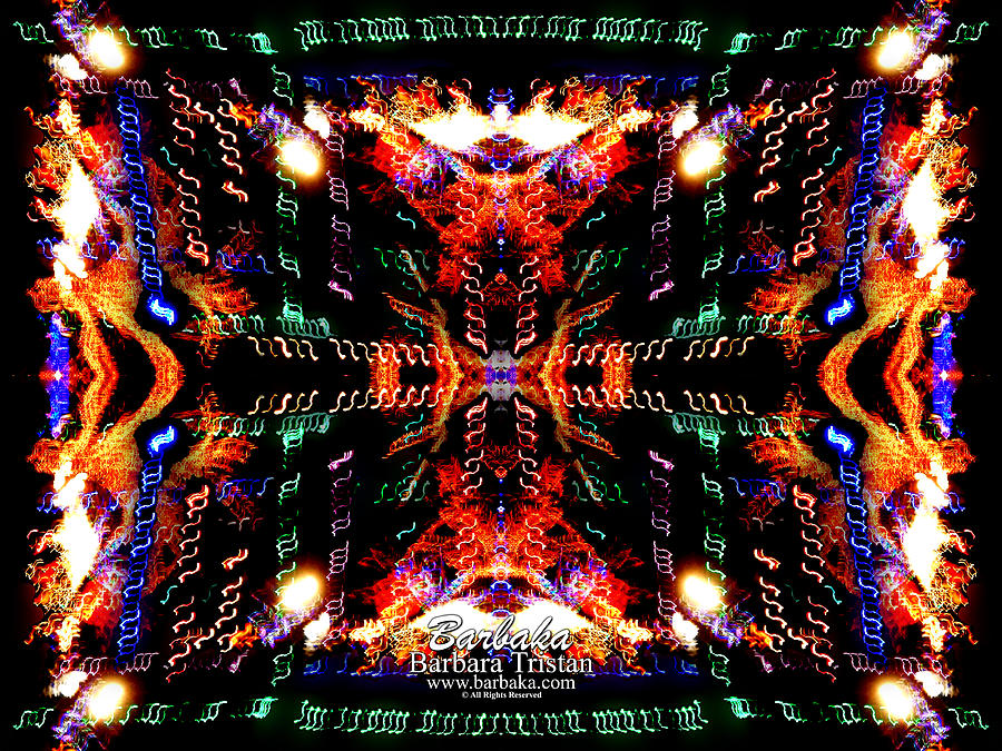 Trail of Lights Abstract #7569 Photograph by Barbara Tristan